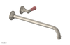 JAMESTOWN Single Handle Wall Lavatory Set - 14" Spout with "Pink" Accents 165-16-14