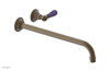JAMESTOWN Single Handle Wall Lavatory Set - 14" Spout with "Purple" Accents 165-16-14