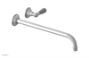 JAMESTOWN Single Handle Wall Lavatory Set - 14" Spout with "Grey" Accents 165-16-14