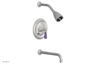 JAMESTOWN - 10" Pressure Balance Tub & Shower Set - Lever Handle with "Purple" Accents 165-27-10