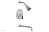 JAMESTOWN - 12" Pressure Balance Tub & Shower Set - Lever Handle with "Navy Blue" Accents 165-27-12