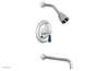 JAMESTOWN - 12" Pressure Balance Tub & Shower Set - Lever Handle with "Navy Blue" Accents 165-27-12