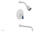 JAMESTOWN - 12" Pressure Balance Tub & Shower Set - Lever Handle with "Navy Blue" Accents 165-27-12
