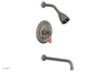 JAMESTOWN - 12" Pressure Balance Tub & Shower Set - Lever Handle with "Pink" Accents 165-27-12