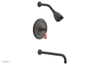JAMESTOWN - 12" Pressure Balance Tub & Shower Set - Lever Handle with "Pink" Accents 165-27-12