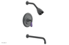JAMESTOWN - 12" Pressure Balance Tub & Shower Set - Lever Handle with "Purple" Accents 165-27-12