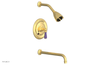 JAMESTOWN - 12" Pressure Balance Tub & Shower Set - Lever Handle with "Purple" Accents 165-27-12