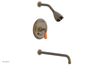JAMESTOWN - 14" Pressure Balance Tub & Shower Set - Lever Handle with "Orange" Accents 165-27-14