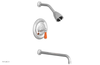JAMESTOWN - 14" Pressure Balance Tub & Shower Set - Lever Handle with "Orange" Accents 165-27-14