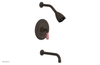 JAMESTOWN - Pressure Balance Tub & Shower Set - Lever Handle with "Pink" Accents 165-27