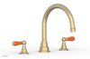 JAMESTOWN - Deck Tub Set - Lever Handles with "Orange" Accents 165-41