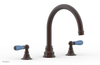 JAMESTOWN - Deck Tub Set - Lever Handles with "Light Blue" Accents 165-41