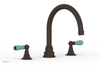 JAMESTOWN - Deck Tub Set - Lever Handles with "Turqoise" Accents 165-41