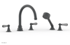 JAMESTOWN - Deck Tub Set with Hand Shower - Lever Handles with "Grey" Accents 165-49