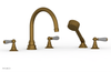 JAMESTOWN - Deck Tub Set with Hand Shower - Lever Handles with "Grey" Accents 165-49