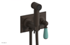JAMESTOWN - Wall Mounted Bidet - Lever Handle with "Turqoise" Accents 165-65