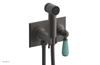 JAMESTOWN - Wall Mounted Bidet - Lever Handle with "Turqoise" Accents 165-65