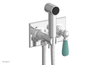 JAMESTOWN - Wall Mounted Bidet - Lever Handle with "Turqoise" Accents 165-65