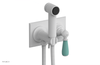 JAMESTOWN - Wall Mounted Bidet - Lever Handle with "Turqoise" Accents 165-65