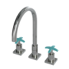 Rubinet Widespread Kitchen Set Satin Nickel