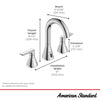 American Standard Aspirations® 8-Inch Hybrid Wideset Bathroom Faucet 1.2gpm/4.5L/min With Lever Handles
