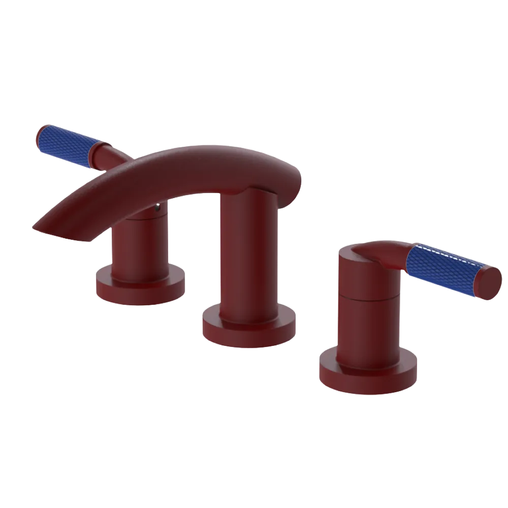 Rubinet Widespread Lav. Set. (less drain) Maroon