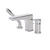Aquabrass 3-piece deckmount tub filler with handshower