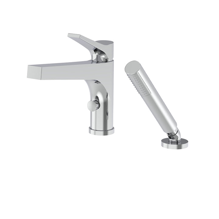 Aquabrass 2-piece deckmount tub filler with handshower