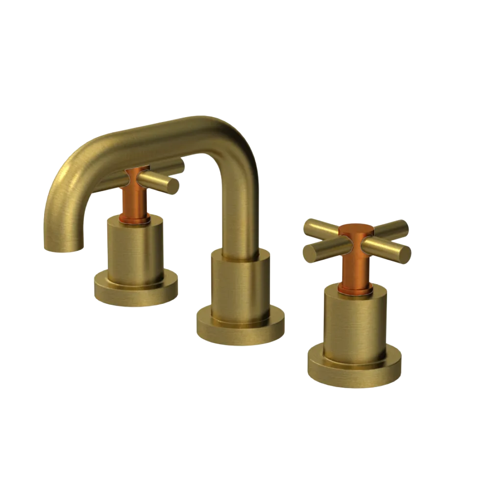 Rubinet Widespread Lav. Set. (less drain) Antique Brass Matt