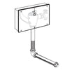 American Standard Ultima Selectronic Concealed Toilet Flush Valve with Wall Box, Base Model, Piston-Type, 1.1 gpf/4.2 Lpf