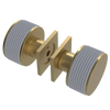 Rubinet Shower Door Knob (set) Satin Brass