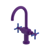 Rubinet Single Hole Dual Handle Lav. Set with LaSalle Spout (less drain) Purple Haze