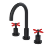 Rubinet Widespread Kitchen Set with LaSalle Spout Matt Black