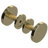 Rubinet Shower Door Knob (set) Natural Brass