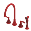 Rubinet Widespread Kitchen Set with Hand Spray Red