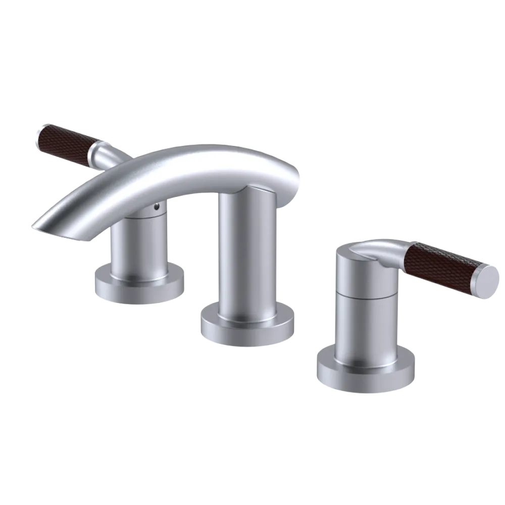 Rubinet Widespread Lav. Set. (less drain) Satin Chrome
