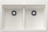 Blanco  LIVEN 33 Equal Double Low Divide Silgranit Kitchen Sinks