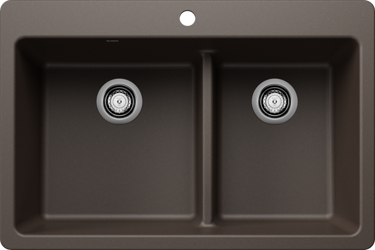 Blanco LIVEN 33 1¾ Low Divide Silgranit Kitchen Sinks