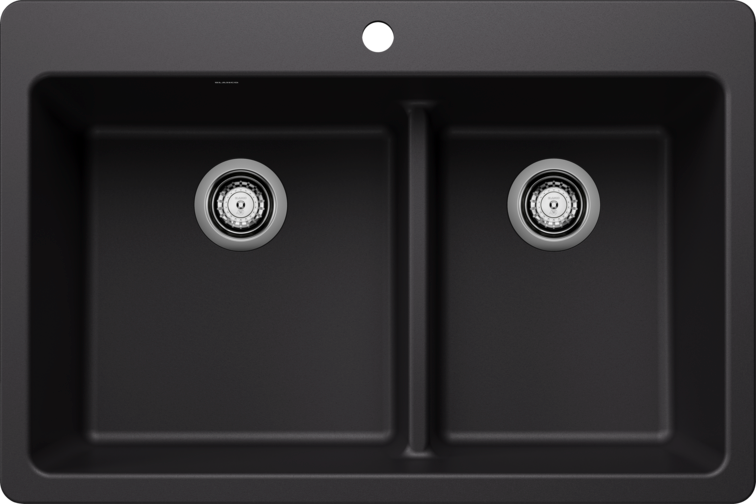 Blanco LIVEN 33 1¾ Low Divide Silgranit Kitchen Sinks