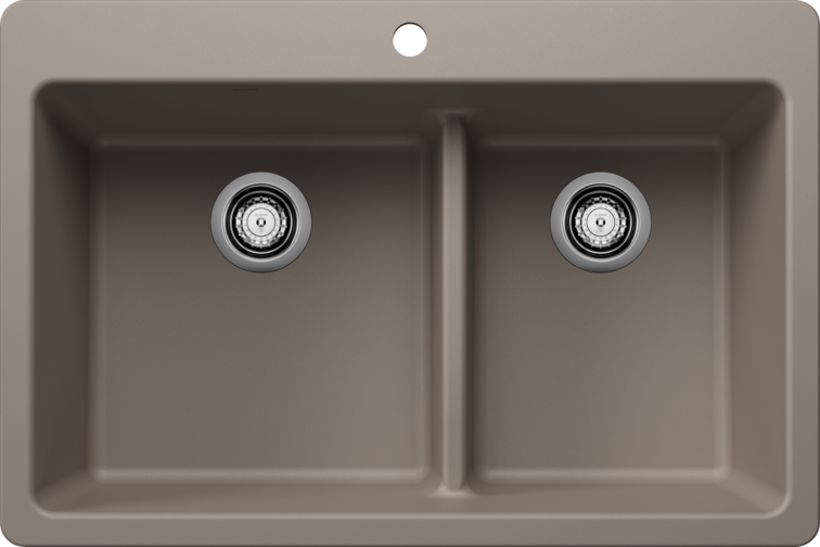 Blanco LIVEN 33 1¾ Low Divide Silgranit Kitchen Sinks