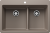Blanco LIVEN 33 1¾ Low Divide Silgranit Kitchen Sinks