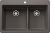 Blanco LIVEN 33 1¾ Low Divide Silgranit Kitchen Sinks