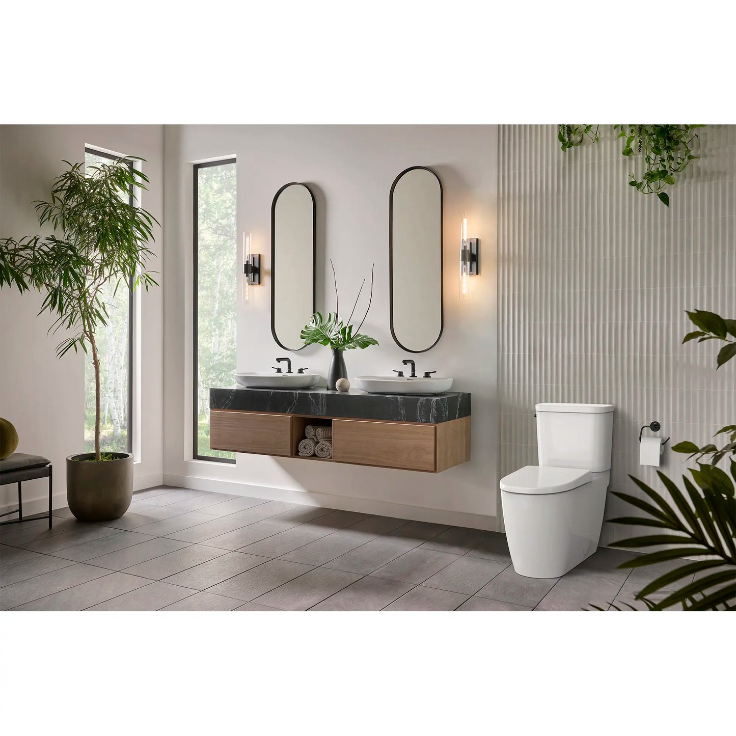 Essence Two-Piece Right Height Elongated Single Flush Toilet 1.28 Gpf