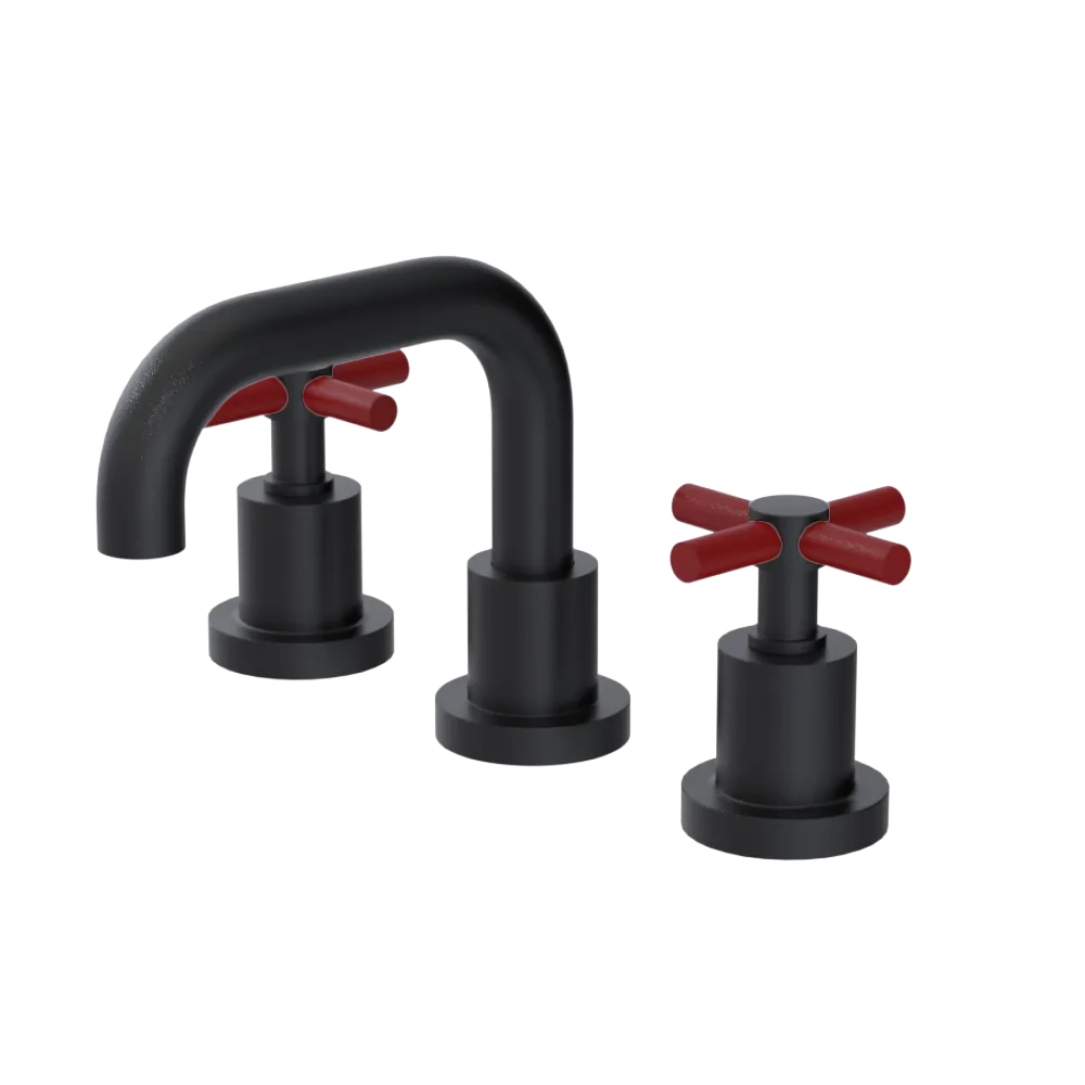 Rubinet Widespread Lav. Set. (less drain) Matt Black