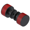 Rubinet Shower Door Knob (set) Matt Black