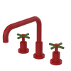 Rubinet Widespread Kitchen Set Maroon