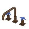 Rubinet Widespread Kitchen Set with Genesis Spout Tuscan Brass