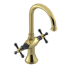 Rubinet Single Hole Dual Handle Lav. Set. (less drain) Natural Brass