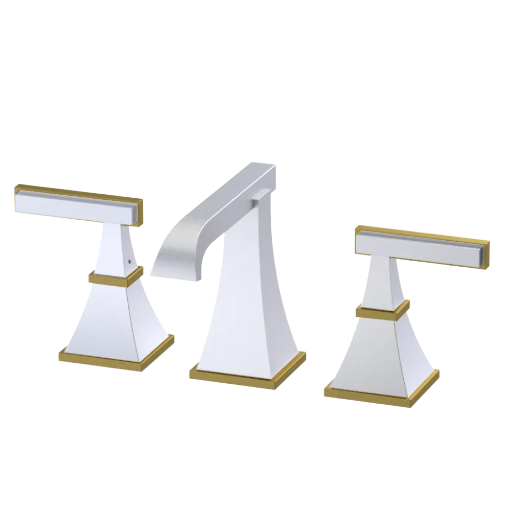 Rubinet Widespread Lav. Set. (less drain) Satin Chrome