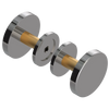 Rubinet Shower Door Knob (set) Polished Nickel